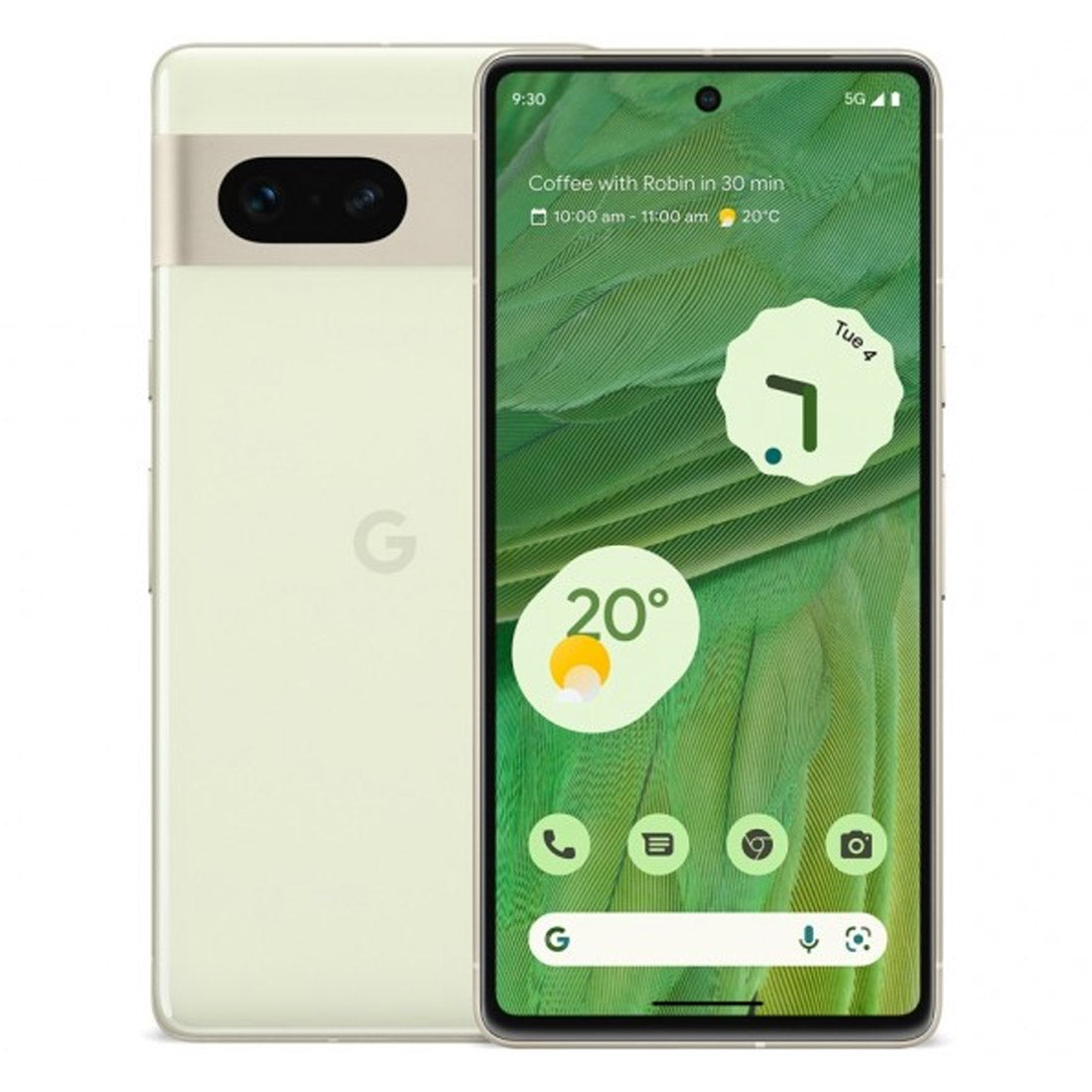 Google Pixel 7 5G (Dual Sim, 6.3 inches, 128GB/8GB) - Lemongrass