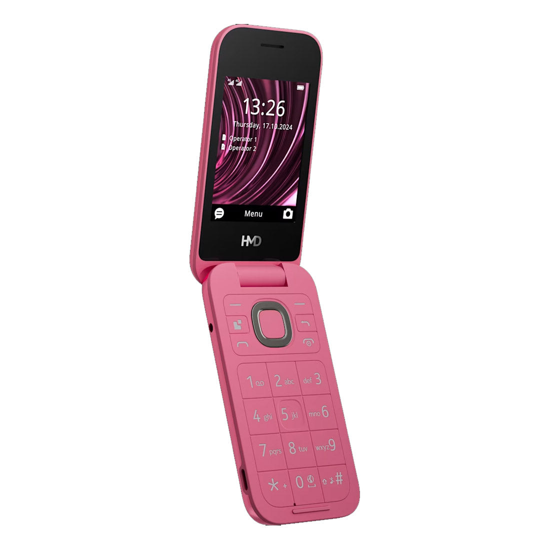 HMD 2660 Flip 4G Keypad (128 MB/64 MB- 2.8") - Raspberry Red