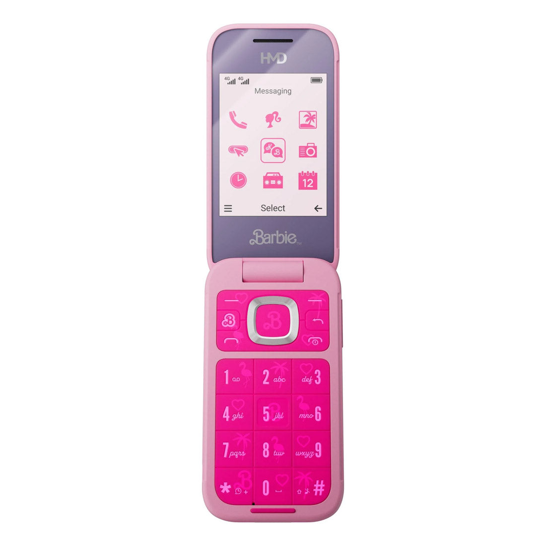 HMD Barbie 4G Feature Flip (Dual Sim- Bluetooth) - Power Pink