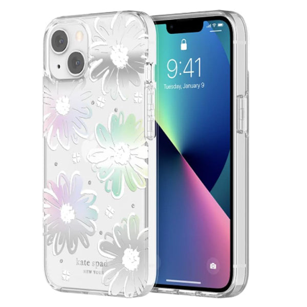 Kate Spade New York Protective Hardshell for 2021  iPhone 13 (6.1")-Daisy Iridesc