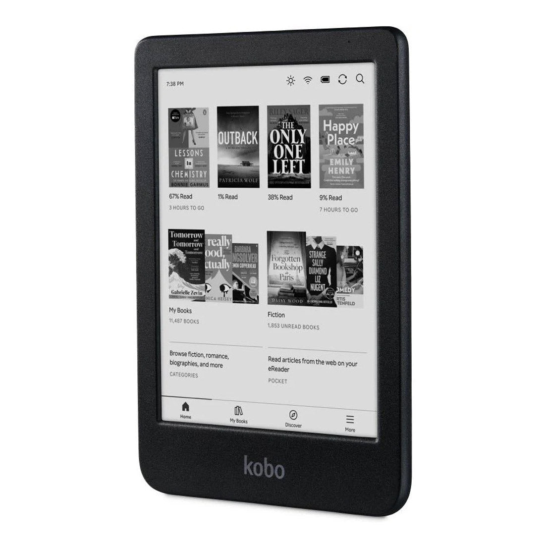 Kobo Clara Black and White e-Book Reader - Black
