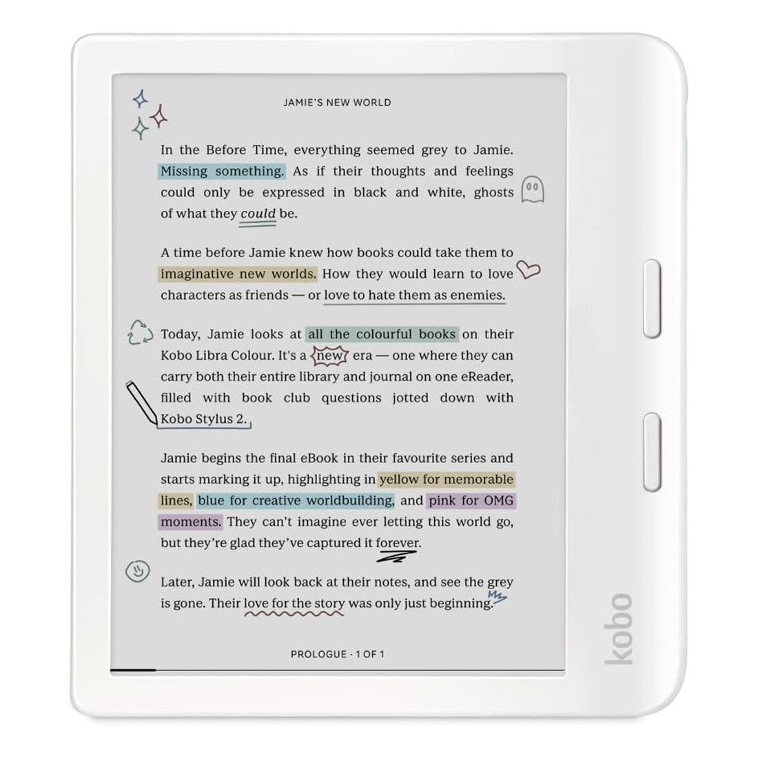 Kobo Libra Colour eReader (7'', 32GB, N428-KU) - White