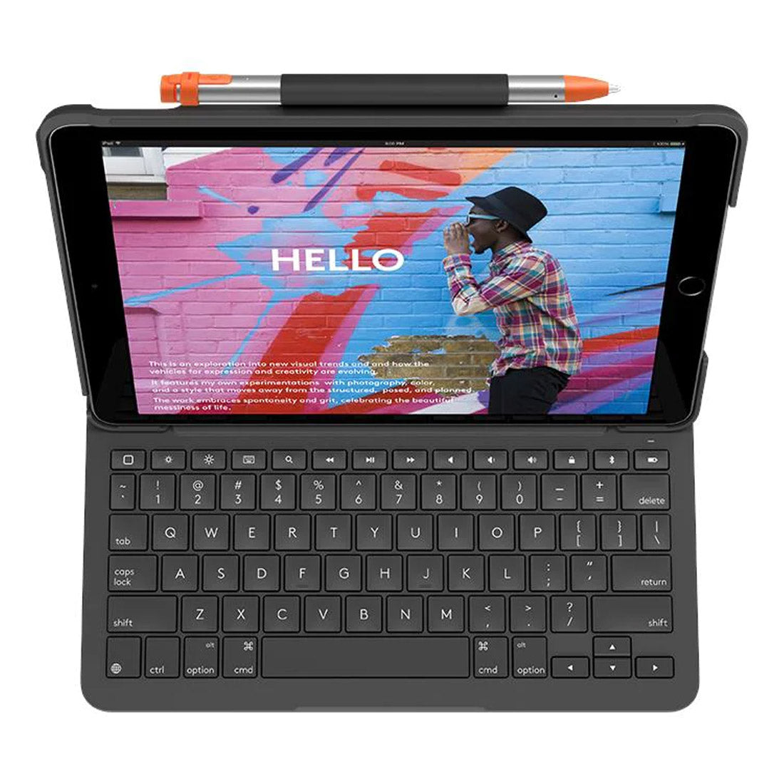 Logitech Slim Folio Keyboard Case for iPad 10.2" (7th/8th/9th Gen) - Graphite