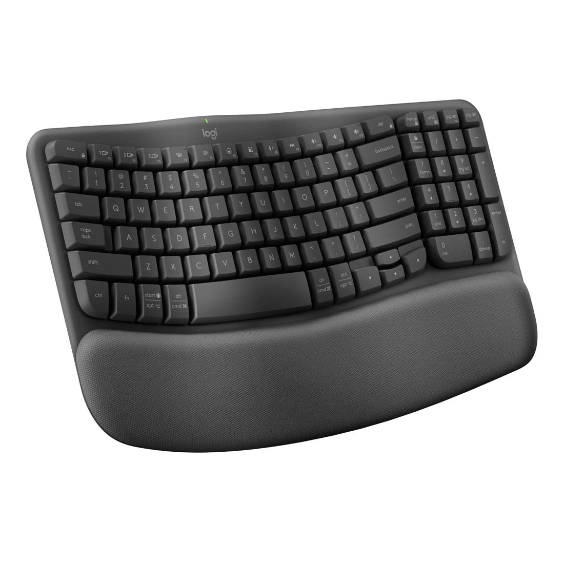 Logitech Wave Keys Wireless Ergonomic Keyboard - Graphite