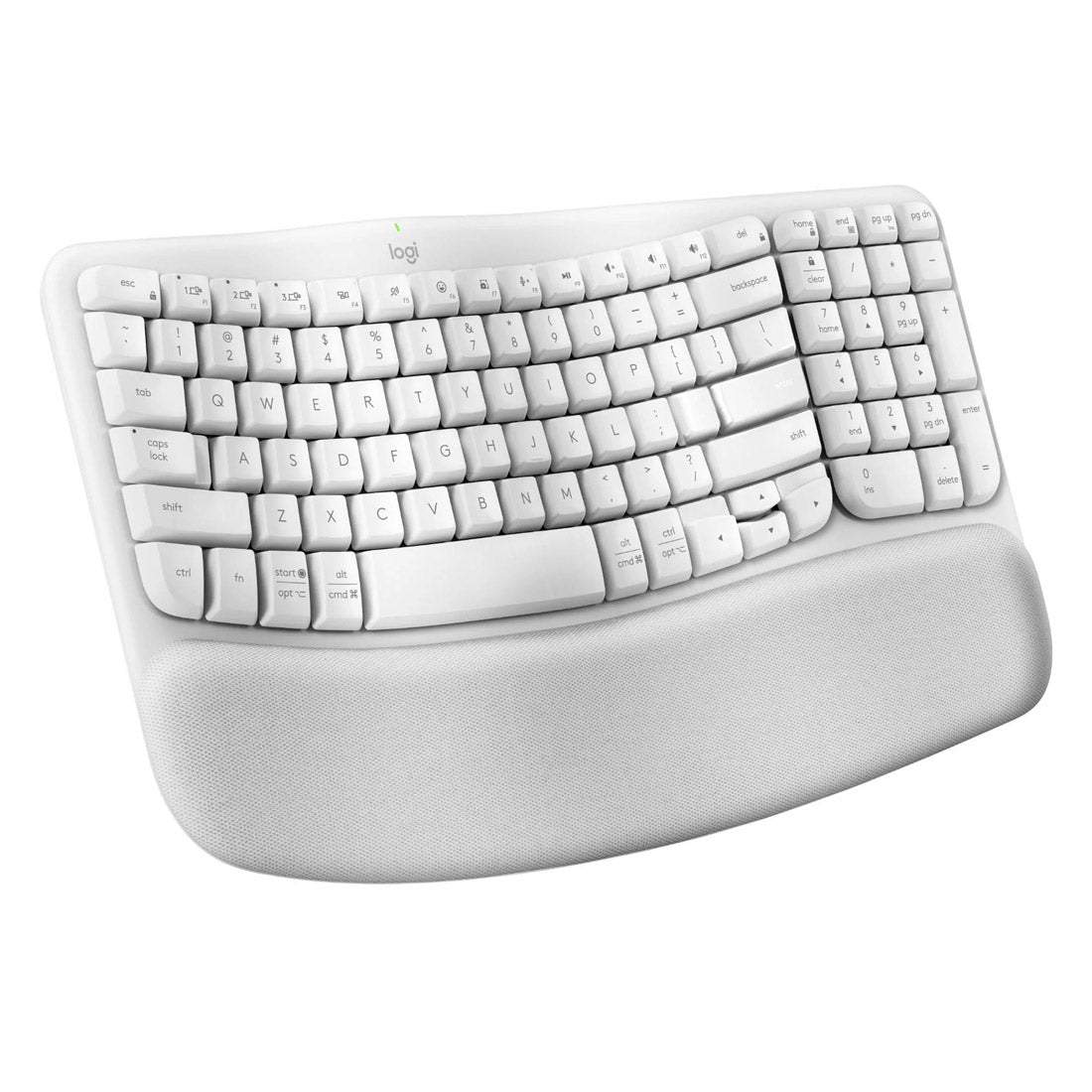 Logitech Wave Keys Wireless Ergonomic Keyboard 920-012282 - Off White