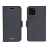 Mode New York - iPhone 11/XR (6.1") - Night Black 2-in-1 leather wallet + Magnetic Case