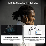 Mojawa Run Plus Bone Conduction Waterproof Sports Headphones - Grey