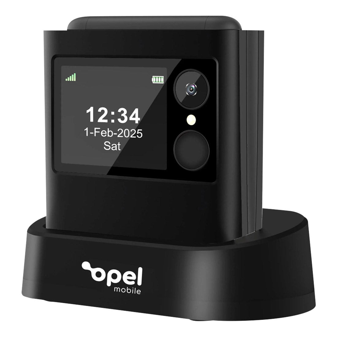 Opel Mobile Flip Fold 4G (2.4"- 128MB/64MB- OMFF24B) - Black