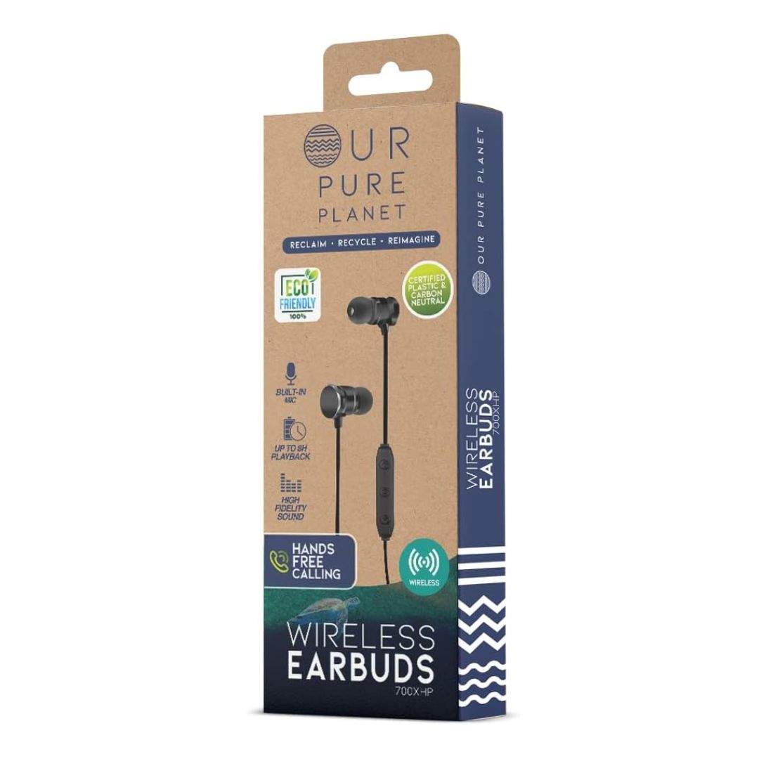 Our Pure Planet 700XHP Wireless Bluetooth In-ear Earphones - Black