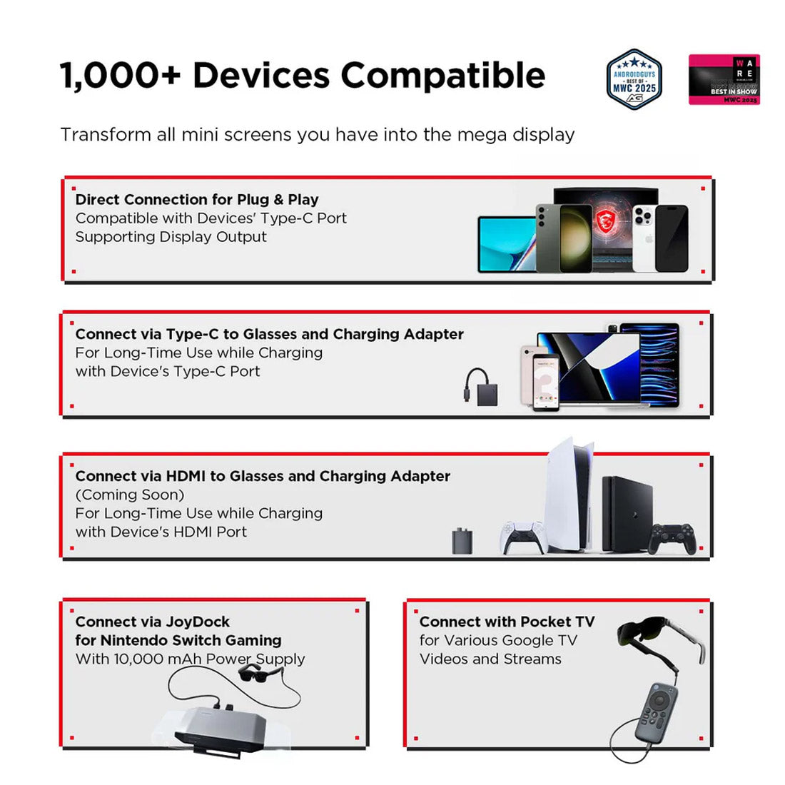 RayNeo Air 3s AR Smart Glass - Black