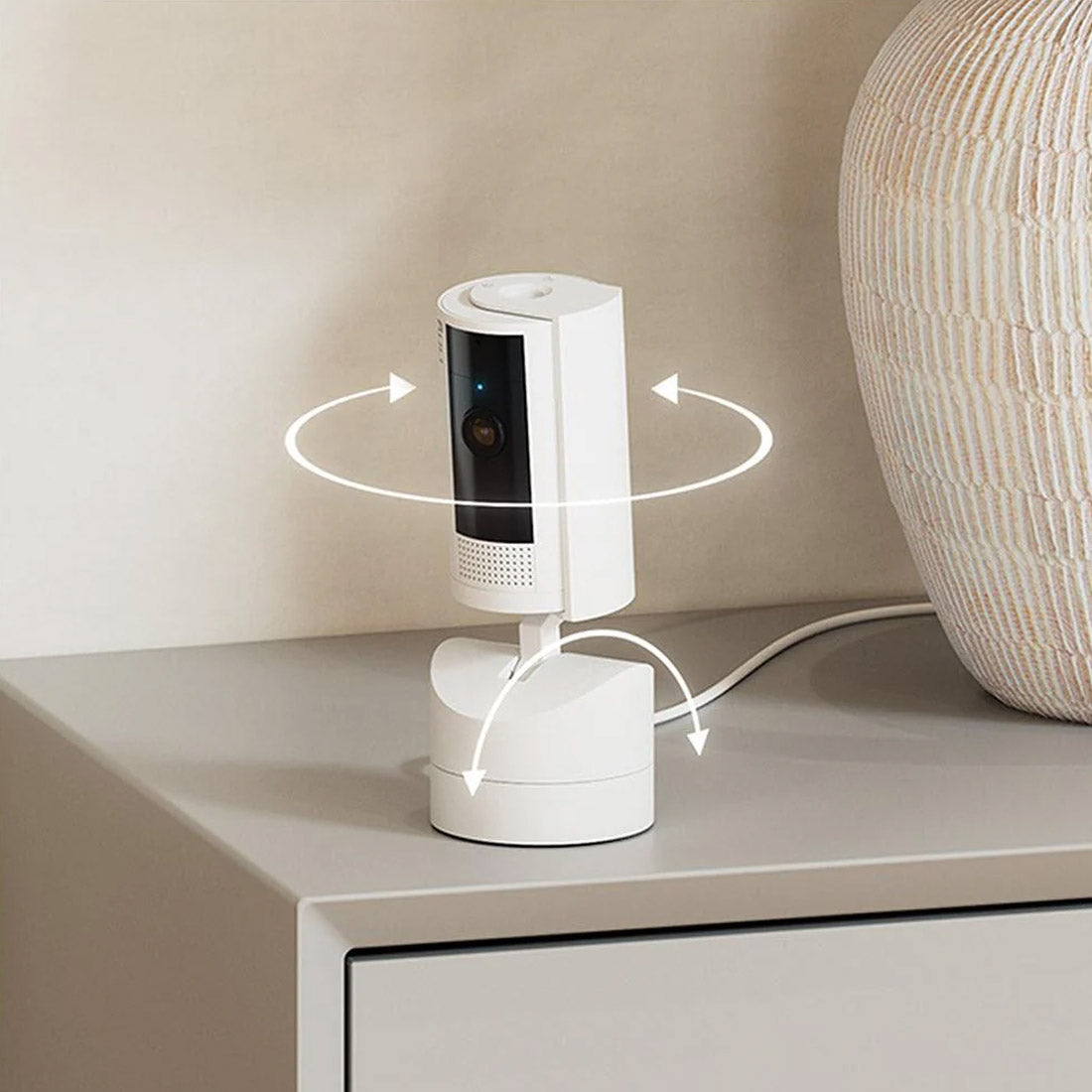 Ring Pan-Tilt Indoor Plug-In Security Camera - White