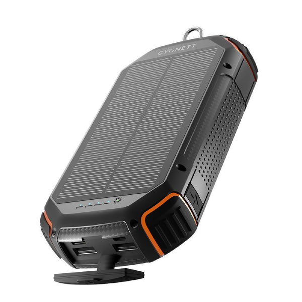 Cygnett ChargeUp Outback 20K mAh Solar Power Bank with LED camping light