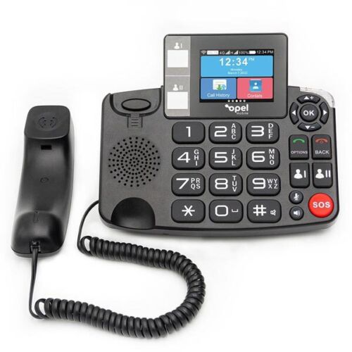 Opel 4G Unlocked Mobile Wireless Home/Desk Phone with Big Buttons and SOS for seniors