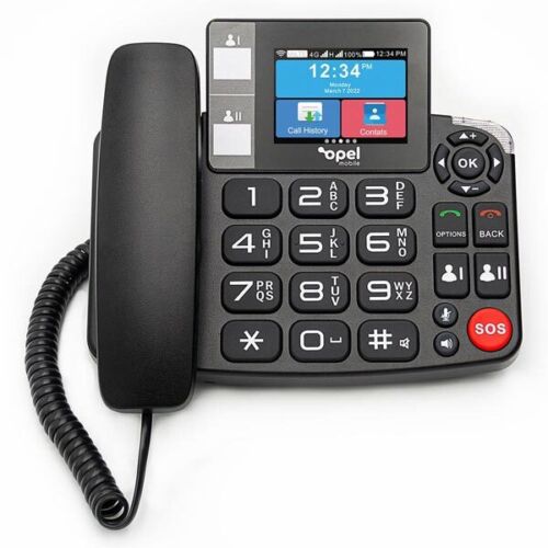 Opel 4G Unlocked Mobile Wireless Home/Desk Phone with Big Buttons and SOS for seniors