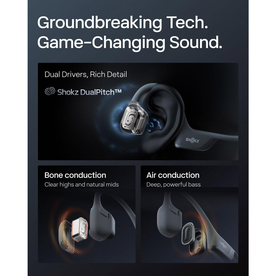 Shokz OpenRun Pro 2 Mini Bone Conduction Sports Headphones - Black