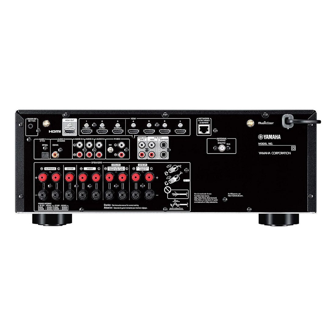 Yamaha RX-V6A 7.2-Channel AV Receiver w/Wi-Fi, Bluetooth Musiccast - Black