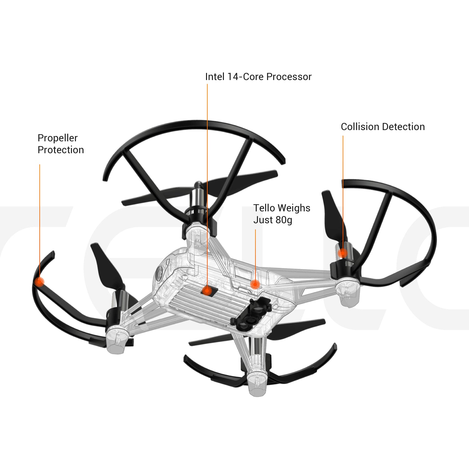 DJI Tello 5MP HD 720P Programmable entry level Selfie Drone