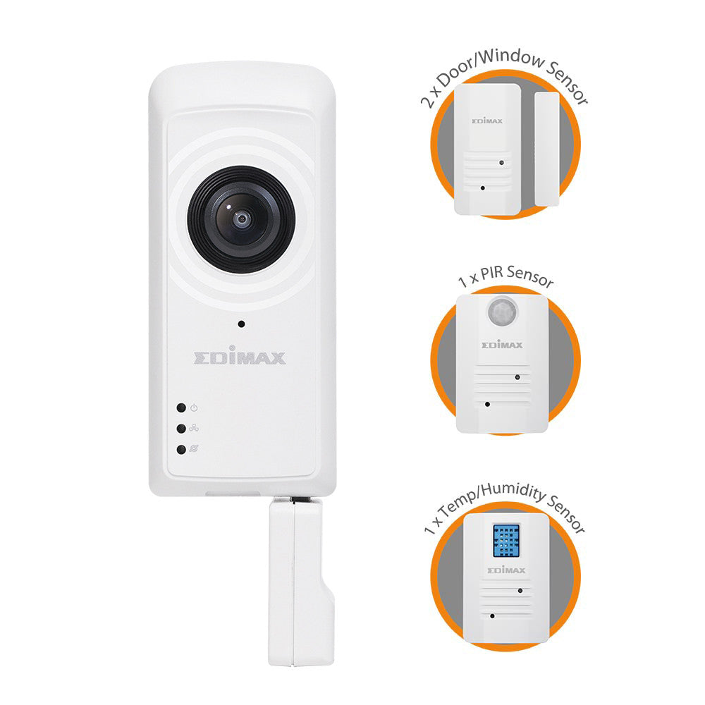 Edimax IC-5170SC DIY Wireless Smart Home Kit with Sensors and Wide Angle IP Camera