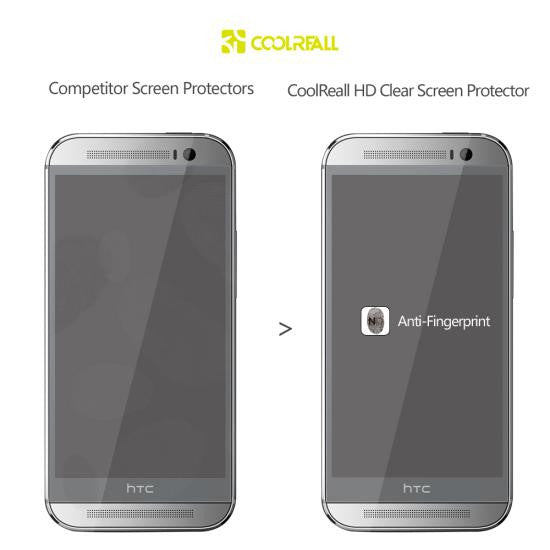 CoolReall™ HTC One M8 High Defintion (HD) Clear Screen Protectors - :) Phoneinc