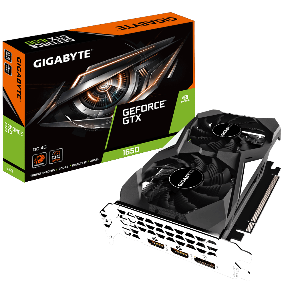Gigabyte nvidia GeForce GTX 1650 Windforce OC 4GB GDDRS Ultra Durable Graphics Card