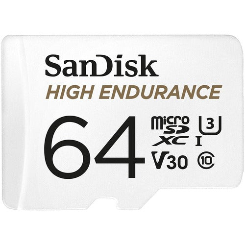 SanDisk High Endurance Dash cam microSDXC 4K Memory Card 64GB Class 10 UHS V30 rating