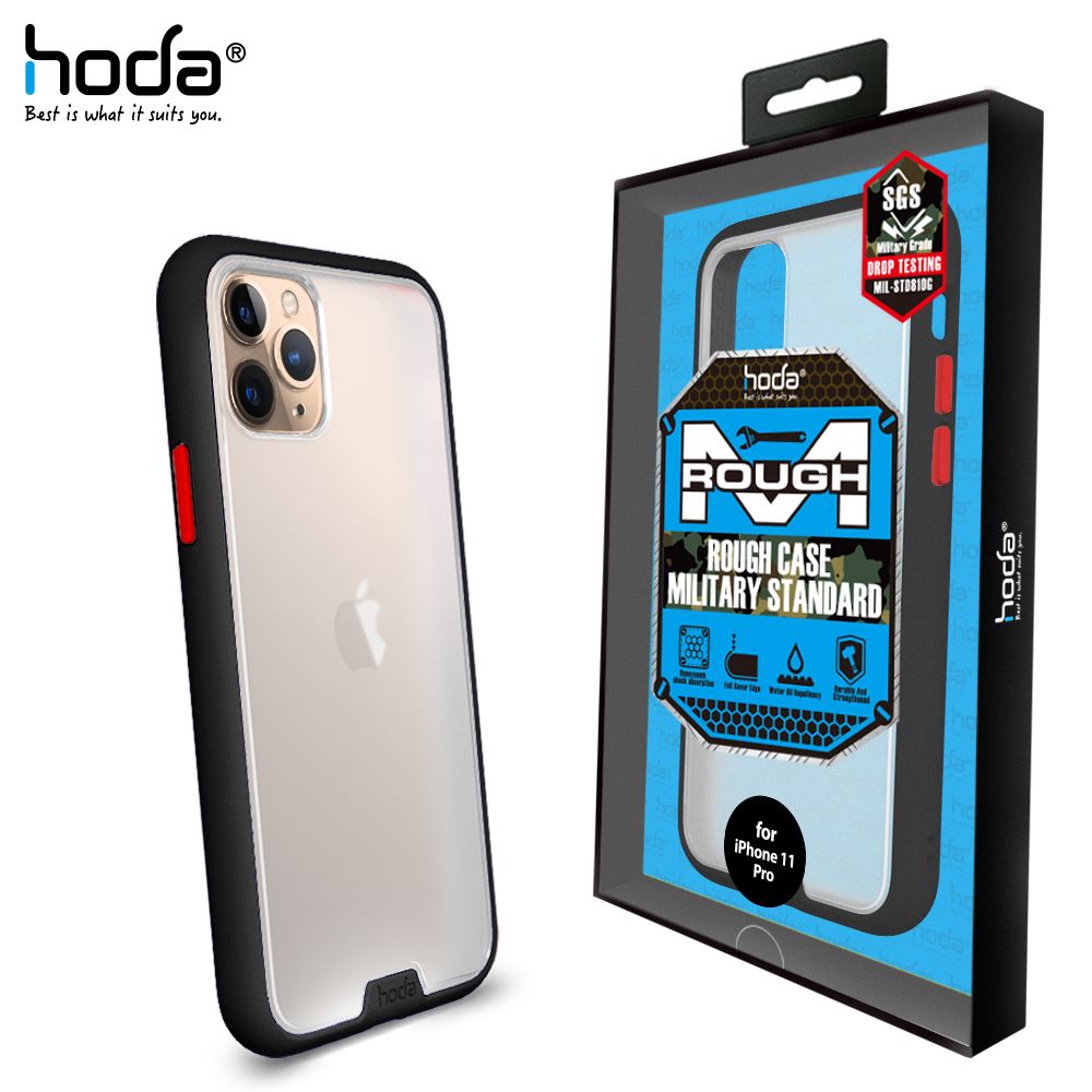 HODA ROUGH MILITARY STANDARD PROTECTION CASE FOR APPLE iPhone 11 Series BLACK