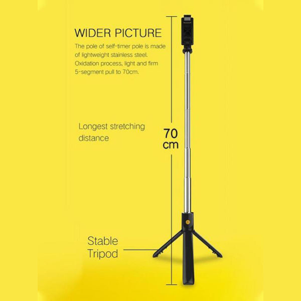 Wireless remote shutter Max 70cm tall desktop stand for smartphone