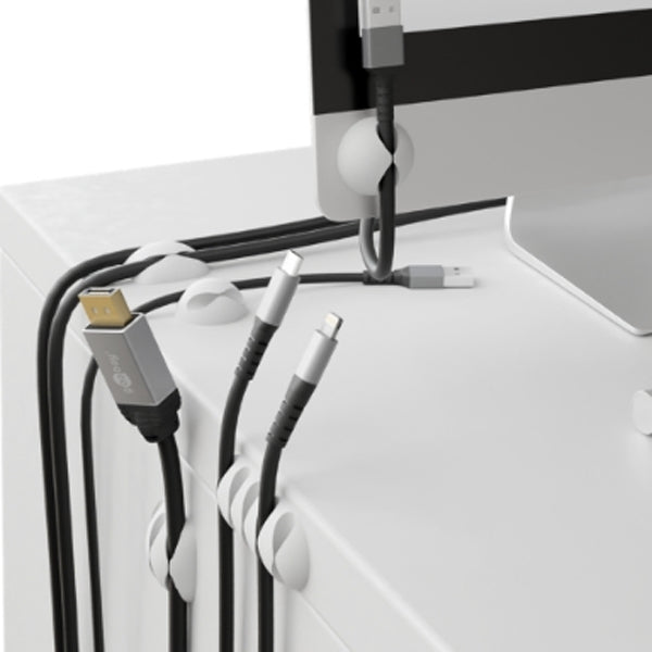 Goobay Cable Management Set 5-pcs, white