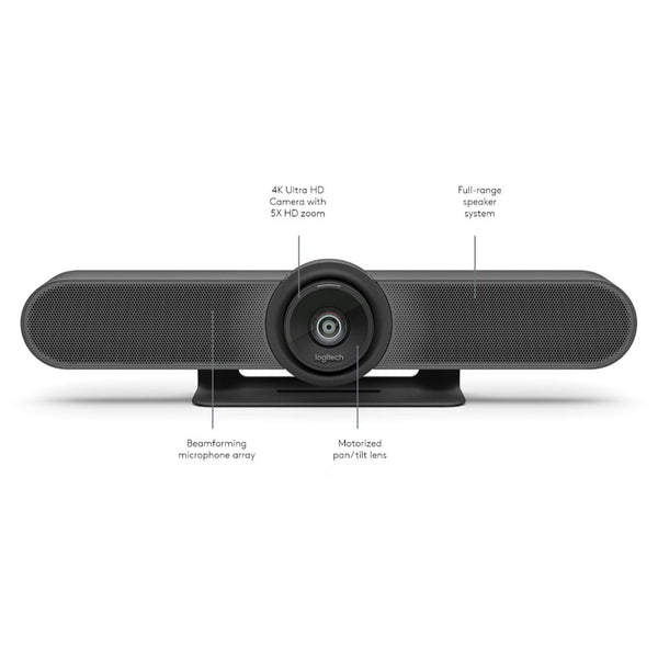 Logitech MeetUp 4K all-in-one conference cam video conferencing for small rooms