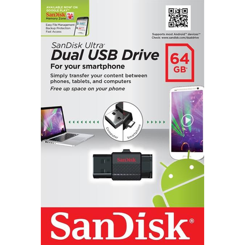 SanDisk Ultra Dual USB 2.0 flash drive for mobile device - :) Phoneinc