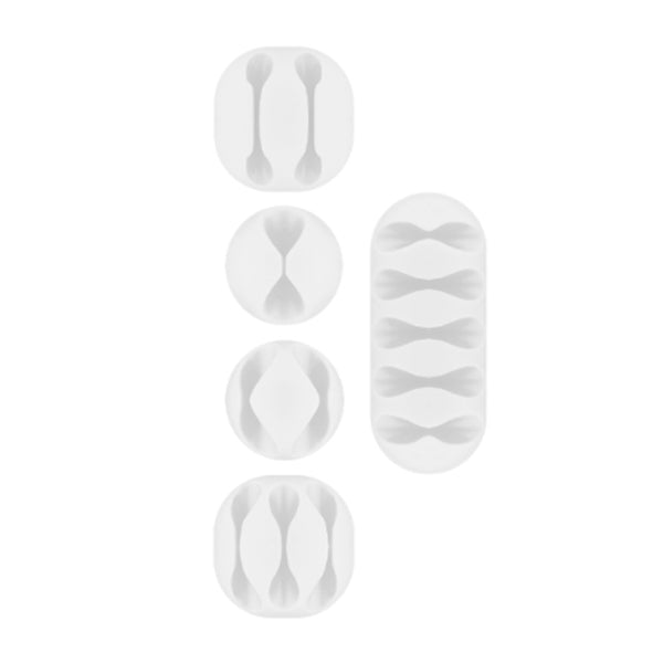 Goobay Cable Management Set 5-pcs, white