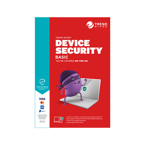 Trend Micro Device Security Basic All-in-one protection for PC, Mac, Android, iOS 12 Months