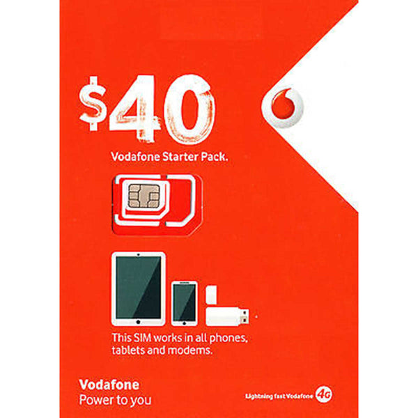 Vodafone $40 prepaid Starter Kit SIM