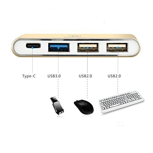 Baseus USB C Type/Type-C+3 HUB/Multi Hub USB-C Multi-function Adapter USB 3.1