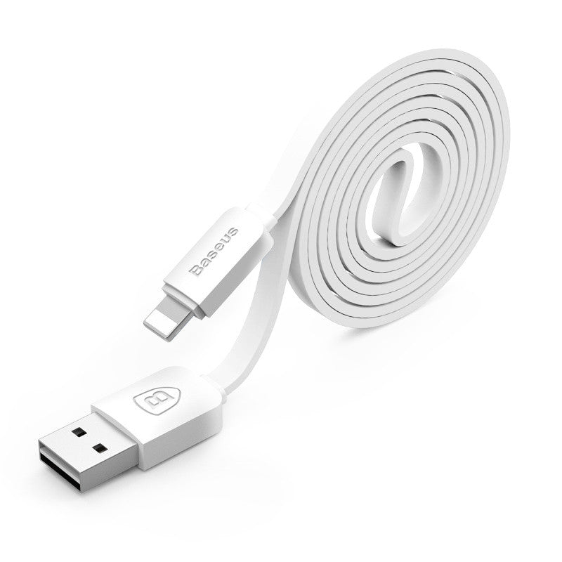 Baseus 1.5M flat lightning sync Cable for iphone ipad - white