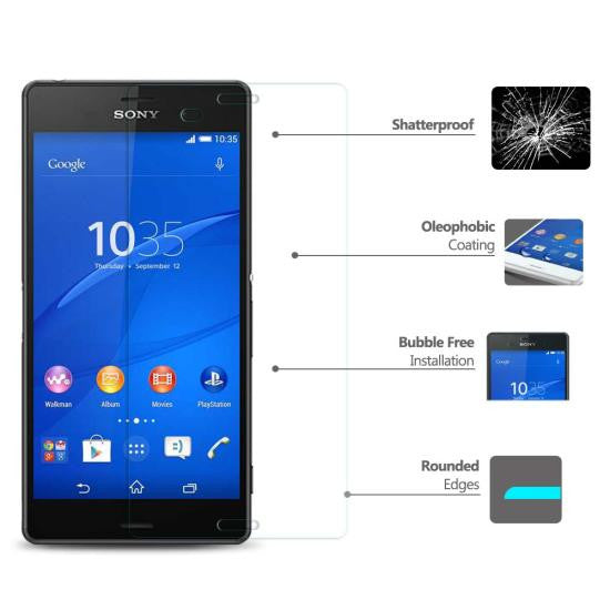 CoolReall™ For SONY Xperia Z3 L55T 5.2 INCH Tempered Glass Screen Protector Film - :) Phoneinc