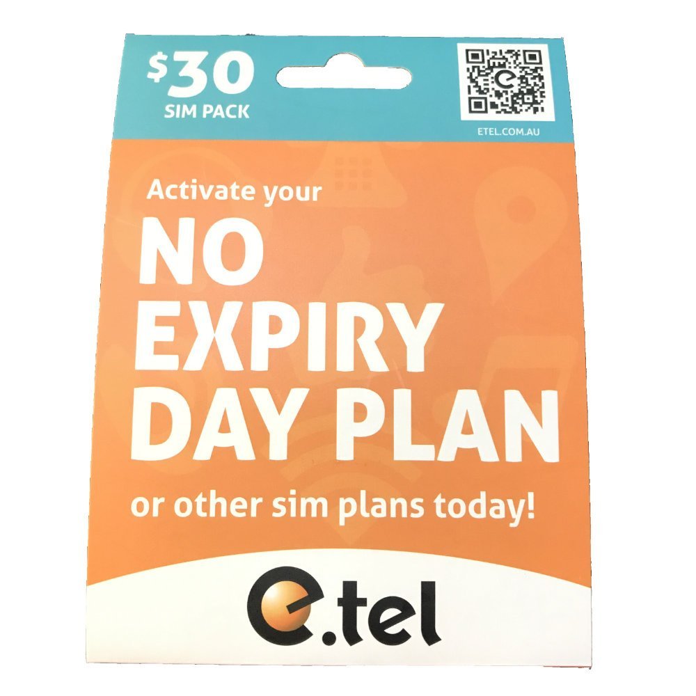 E.Tel E-Long Day 4G/LTE SIM Starter Pack Extra Long Days Plans (free shipping)