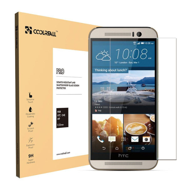 CoolReall™ For HTC ONE M9 Tempered Glass Screen Protector (0.33mm HD Ultra Clear