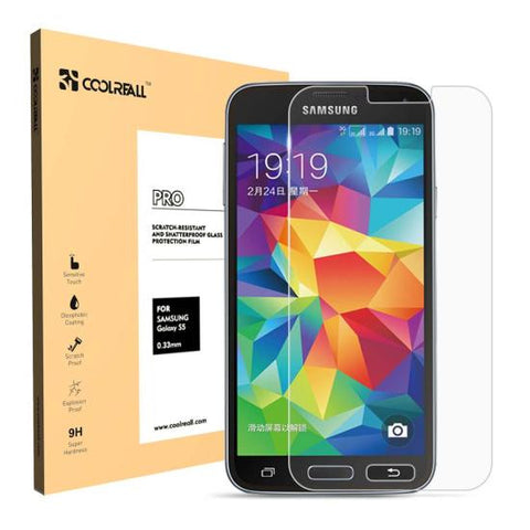 CoolReall™ Samsung Galaxy S5 Tempered Glass Screen Protector Film with Blue Light Protection