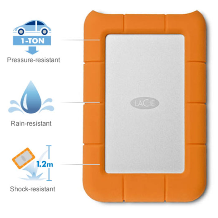 Rugged LaCie Mini 1 TB  USB 3.0 Portable HDD