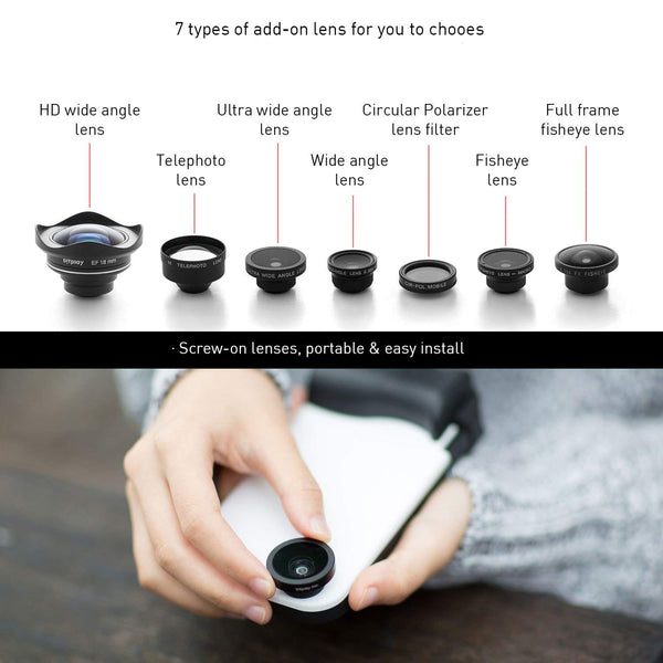 Bitplay Moment style 2-in-1 Wide Angle & Micro Lens kit with bitplay Clip for Apple iPhone