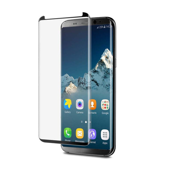 EFM Curved Glass Screen Armour For Galaxy S8+-Black / Clear