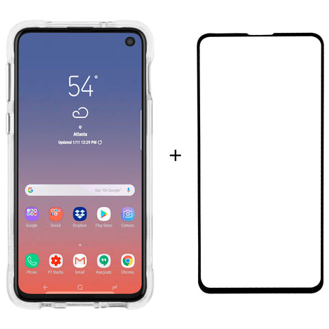 Case-Mate Tough Clear and SG Bundle For Samsung Galaxy S10e-Clear