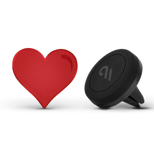 Case-Mate Car Charm with Magnetic Car Mount Red Heart-Red