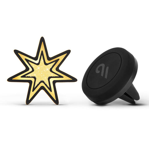 Case-Mate Car Charm With Magnetic Car Mount-Gold