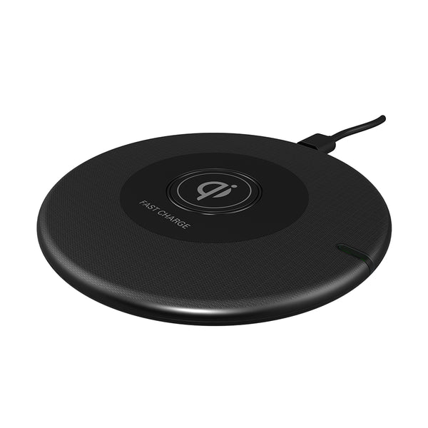 Cleanskin 10W Wireless Charge Pad With Qi Certification-Black