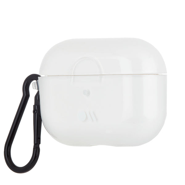 Case-Mate Sheer Crystal Hookups For AirPods PRO-Clear/Black Carabiner Clip