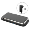 EFM 15W Dual Leather Wireless Charge Pad With 47W Wall Charger and features 4 x 15W Wireless Coils-Graphite