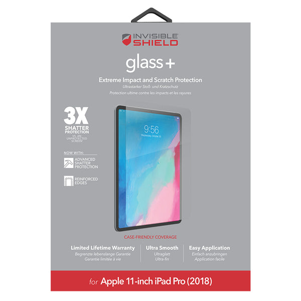 InvisibleShield Glass+ Screen For iPad Pro 11 inch (2018/2020)-Clear