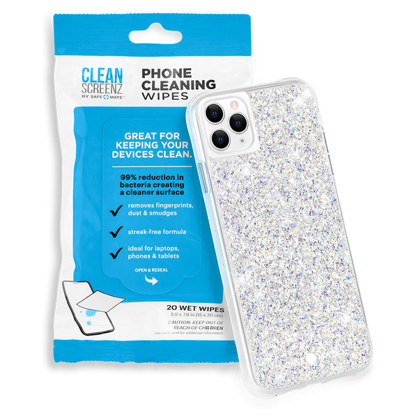 Case-Mate Cleanscreenz Wipes Cleansing Phone Wipes - 20 Pack-Clear